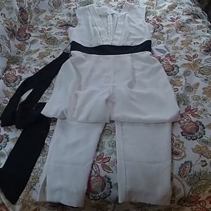 White pant romper